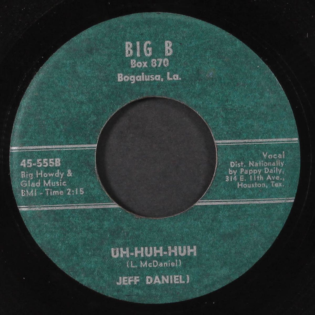 uh-huh-huh / table for two by JEFF DANIELS