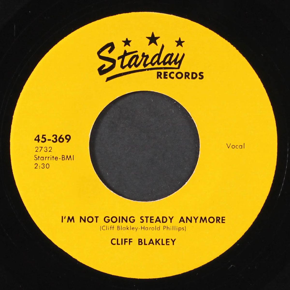 get off my toe / i'm not going steady anymore by CLIFF BLAKLEY