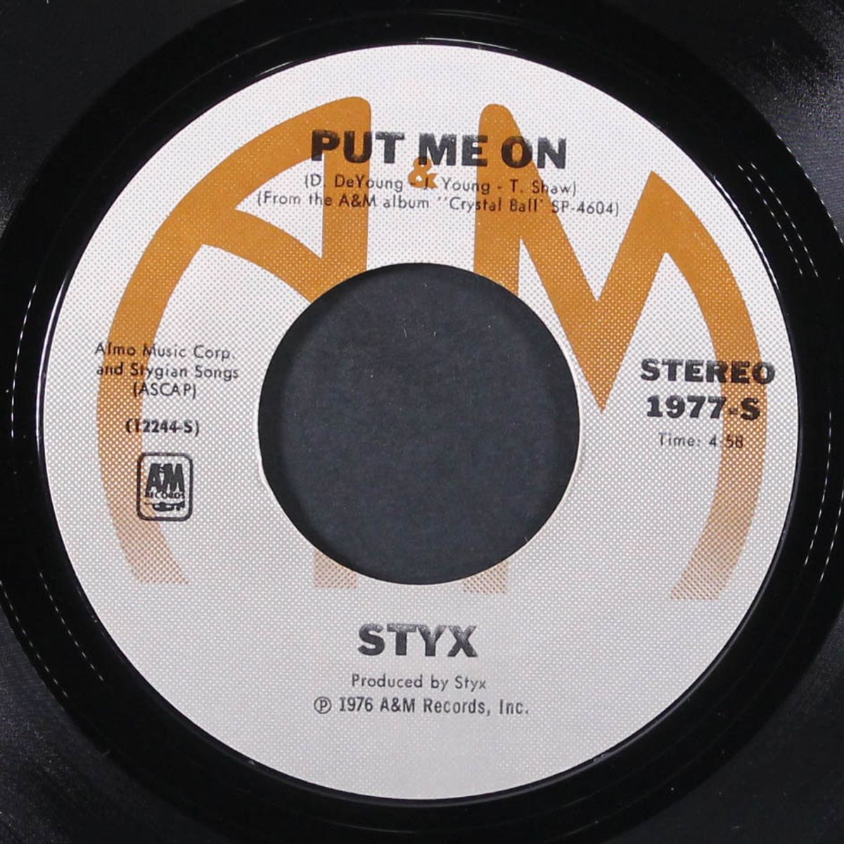 come sail away / put me on by STYX