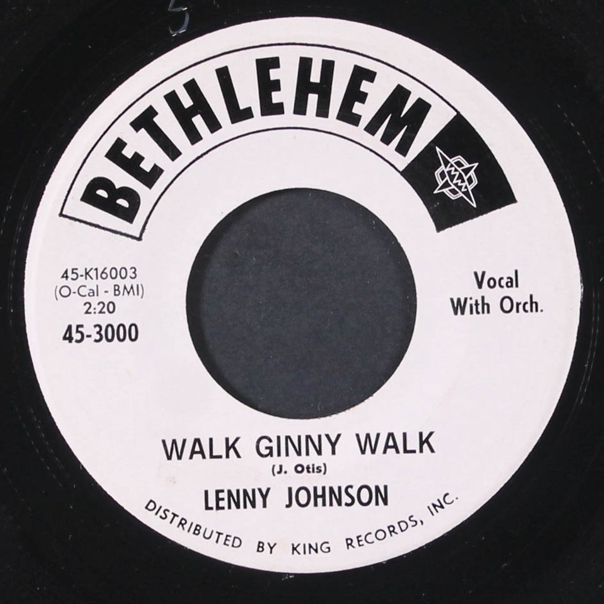 gee gee baby / walk ginny walk by LENNY JOHNSON