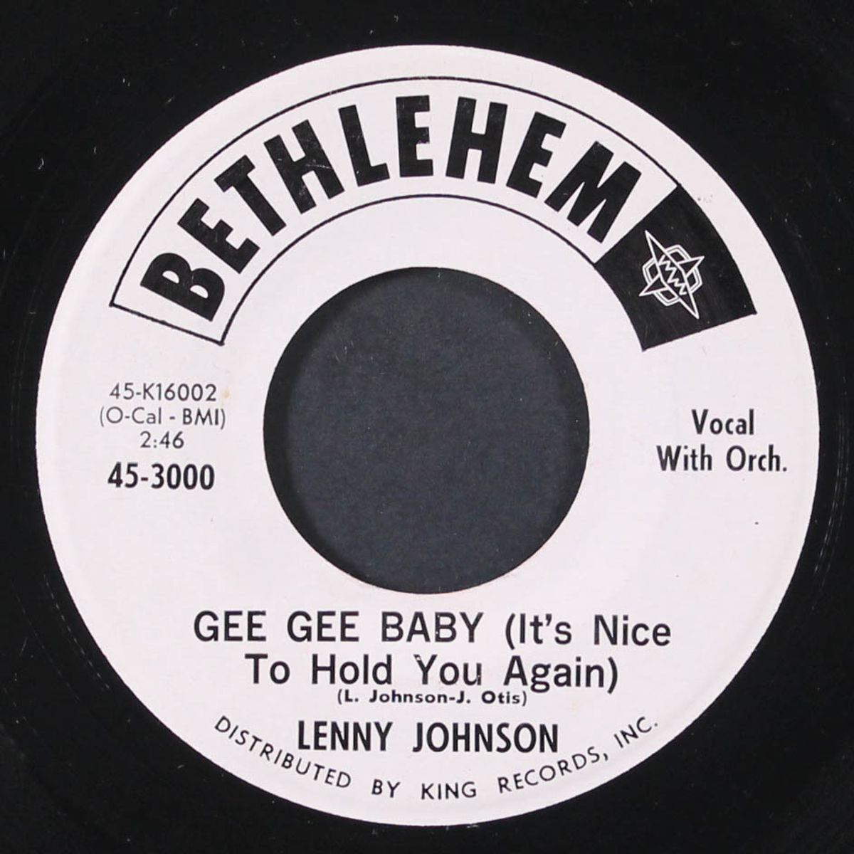 gee gee baby / walk ginny walk by LENNY JOHNSON