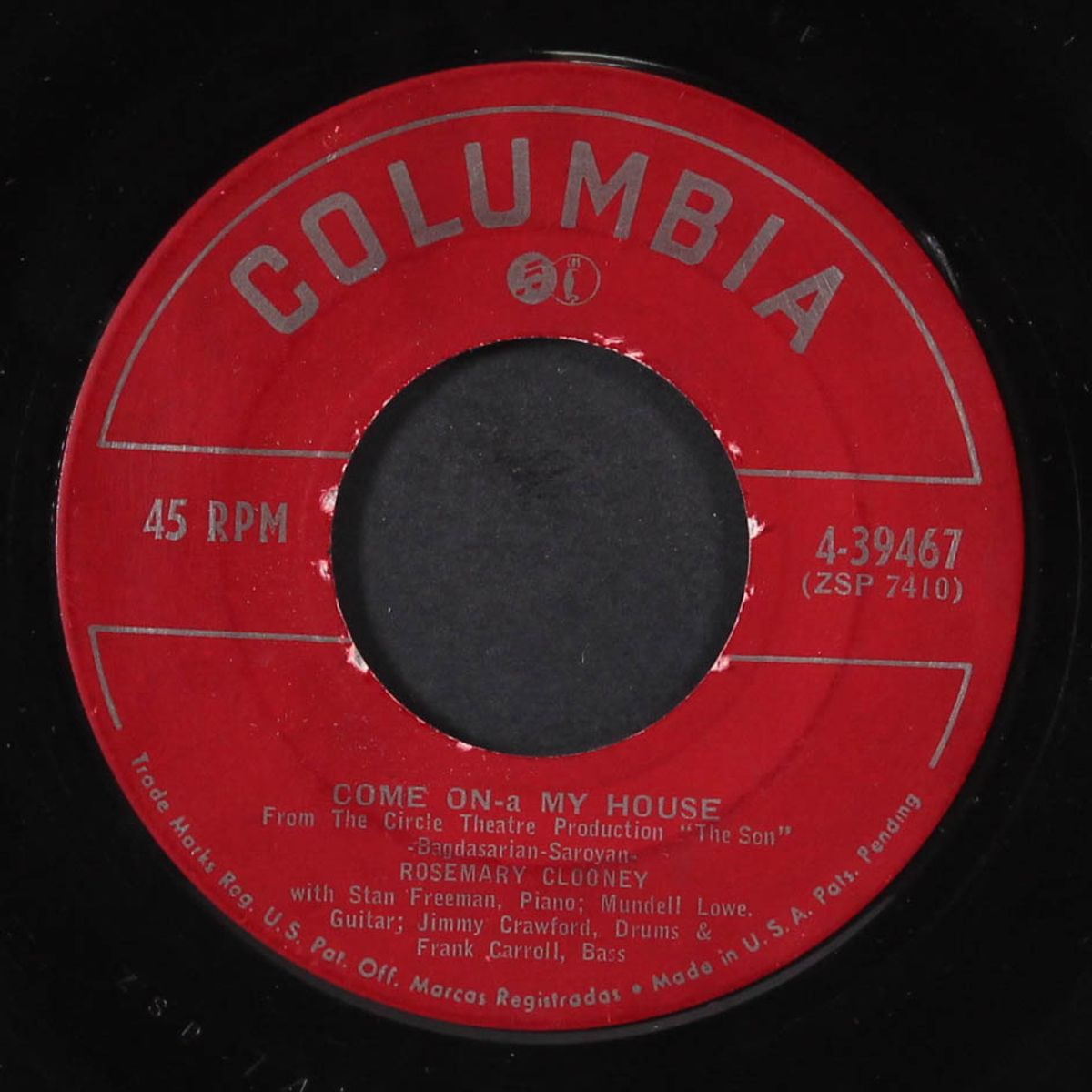 come on-a my house / rose of the mountain by ROSEMARY CLOONEY