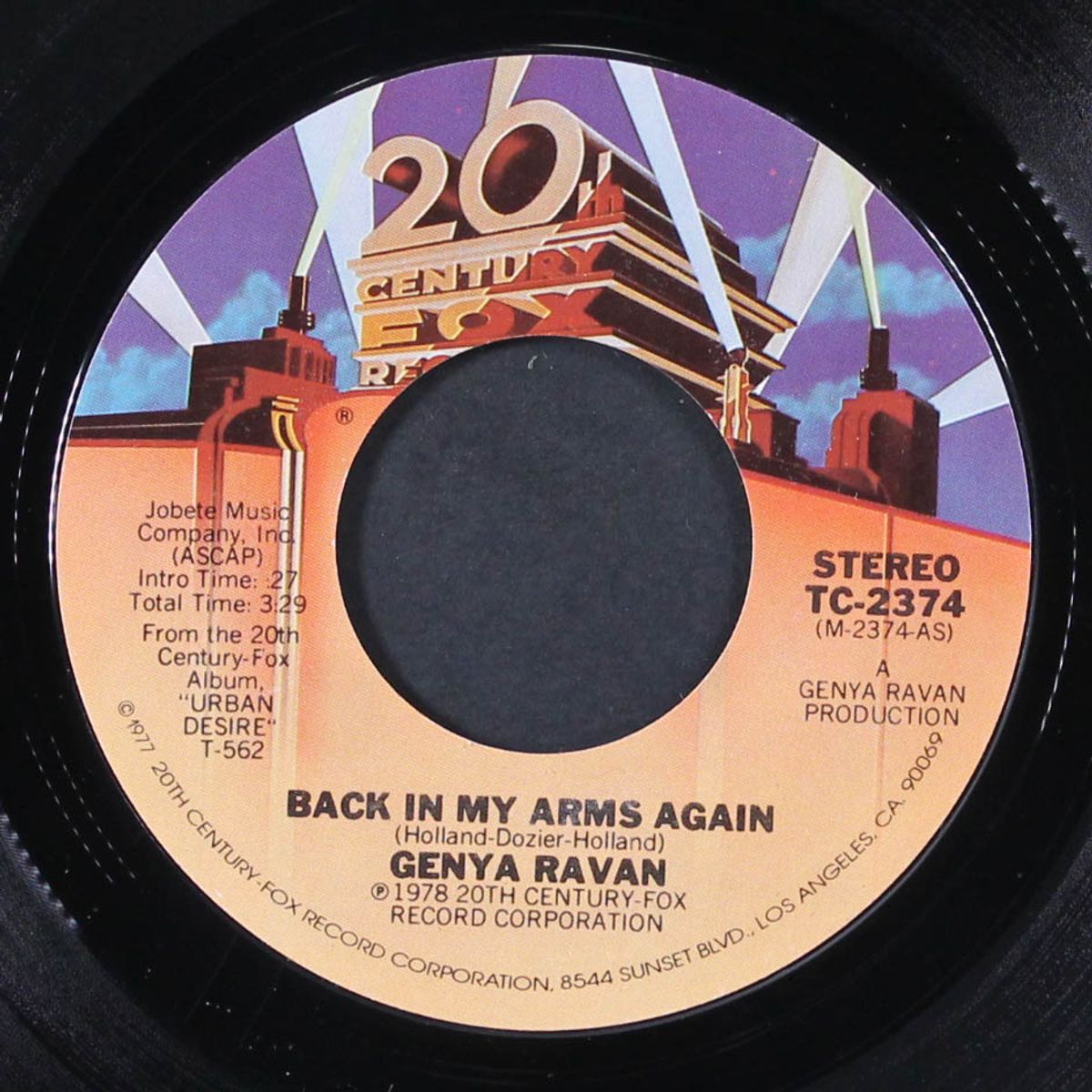 back in my arms again / do it just for me by GENYA RAVAN