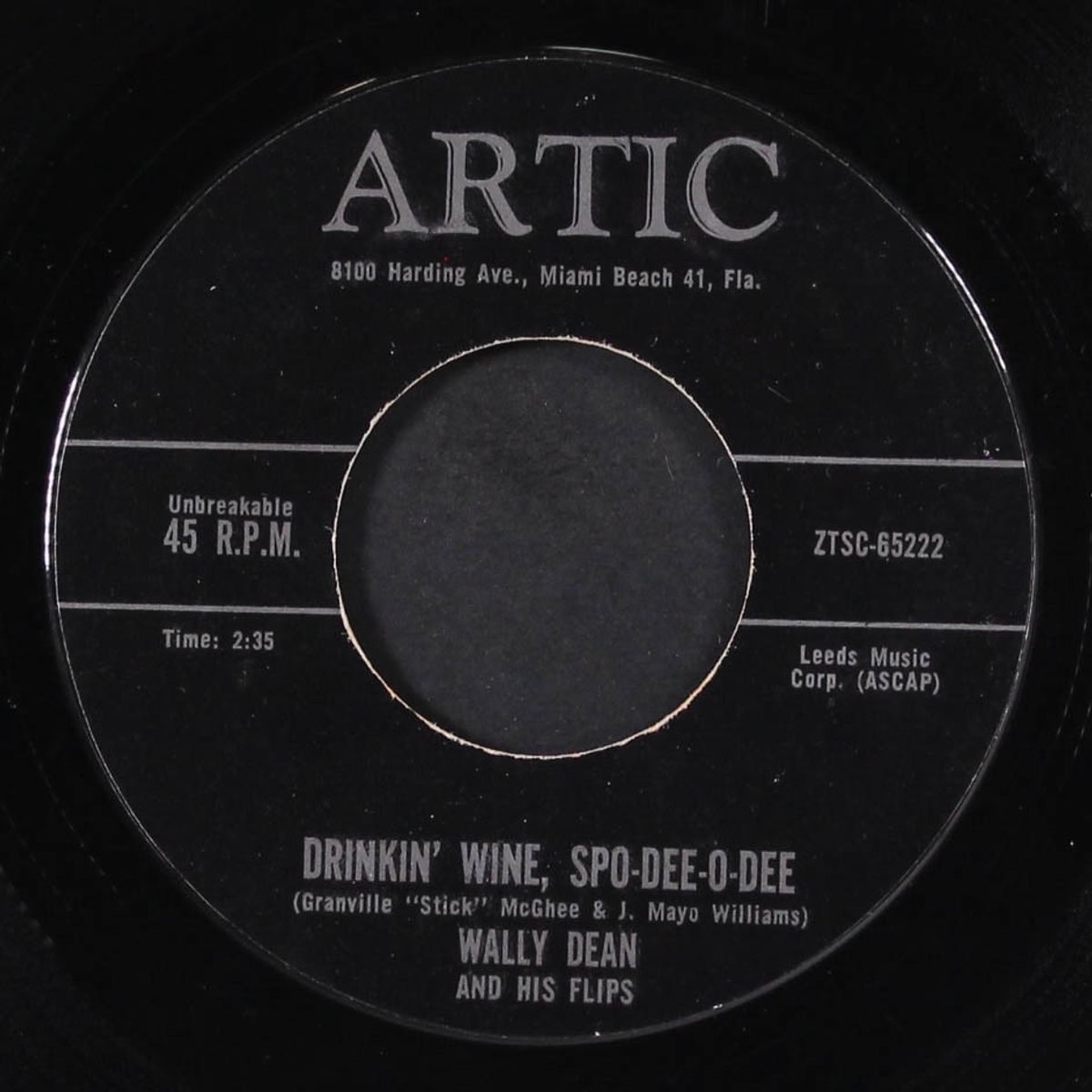 drinkin' wine, spo-dee-o-dee / in the jailhouse now by WALLY DEAN