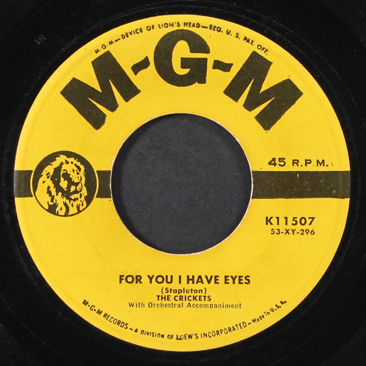 for you i have eyes / i'll cry no more by CRICKETS