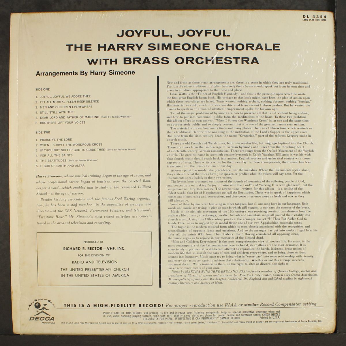 joyful, joyful by HARRY SIMEONE CHORALE