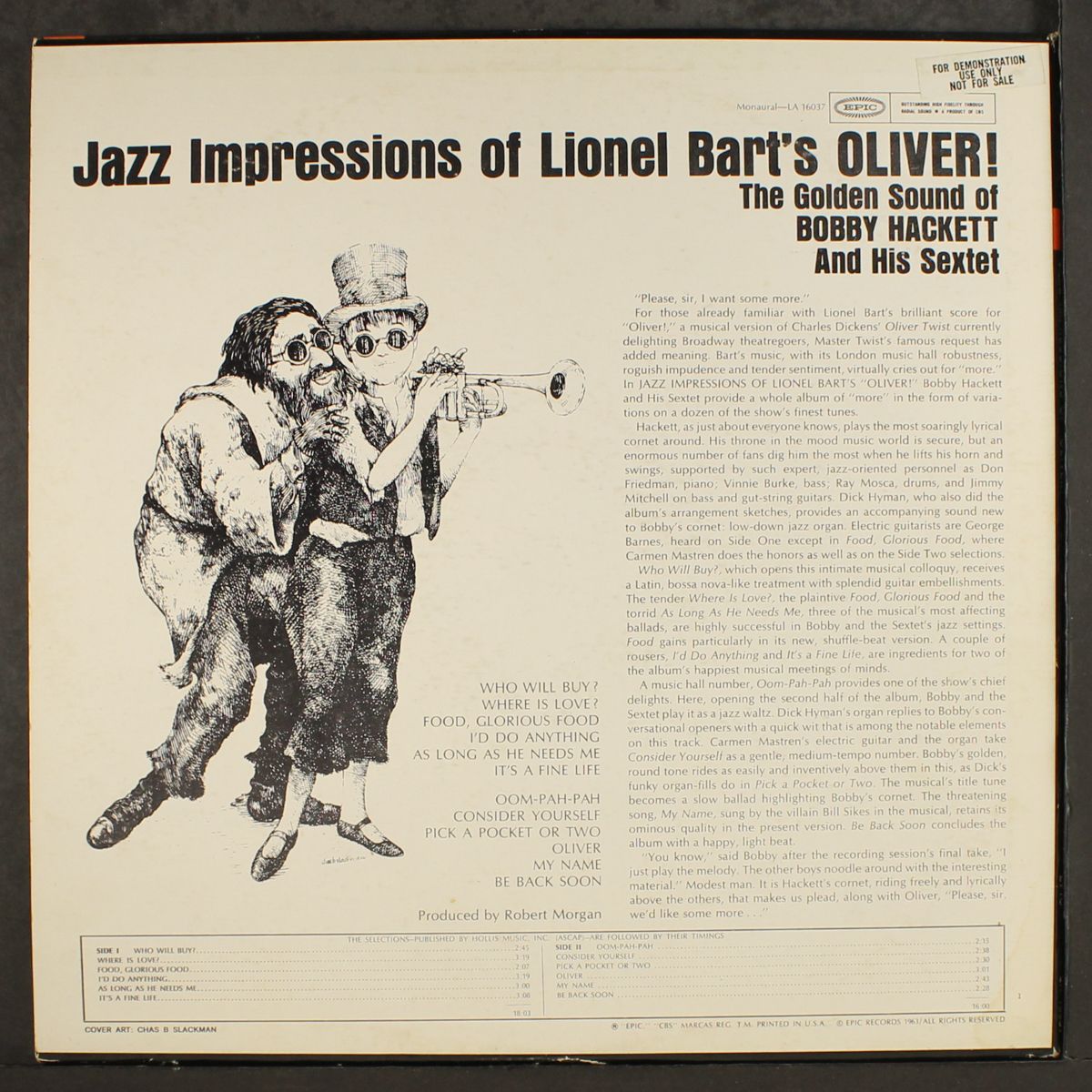 jazz impressions of oliver by BOBBY HACKETT