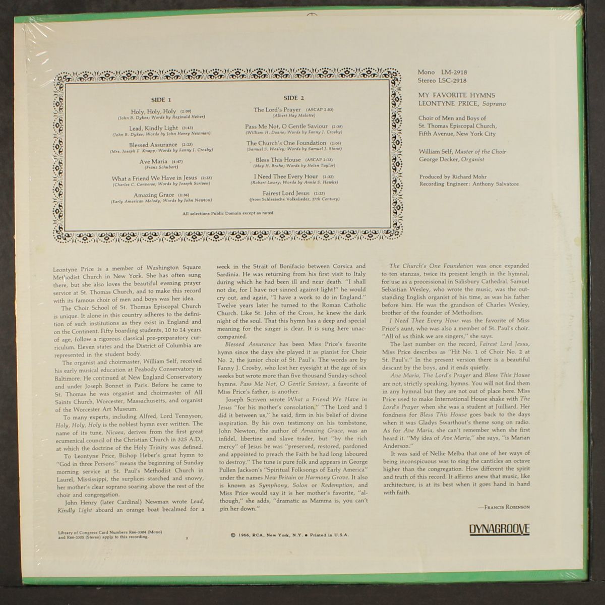 my favorite hymns by LEONTYNE PRICE