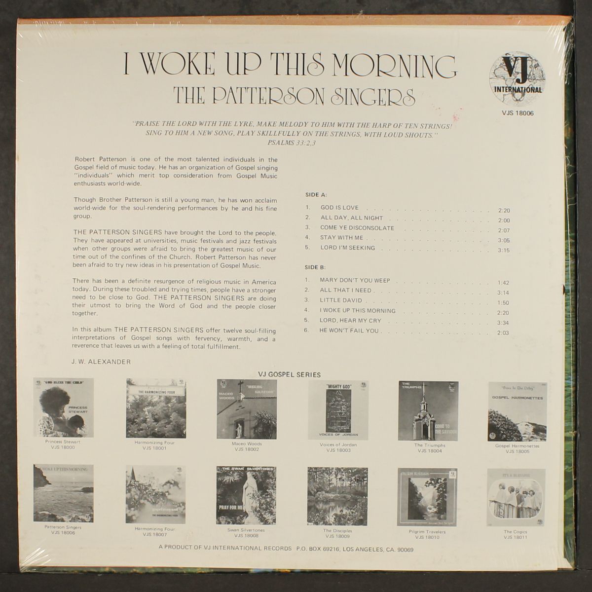 i woke up this morning by PATTERSON SINGERS