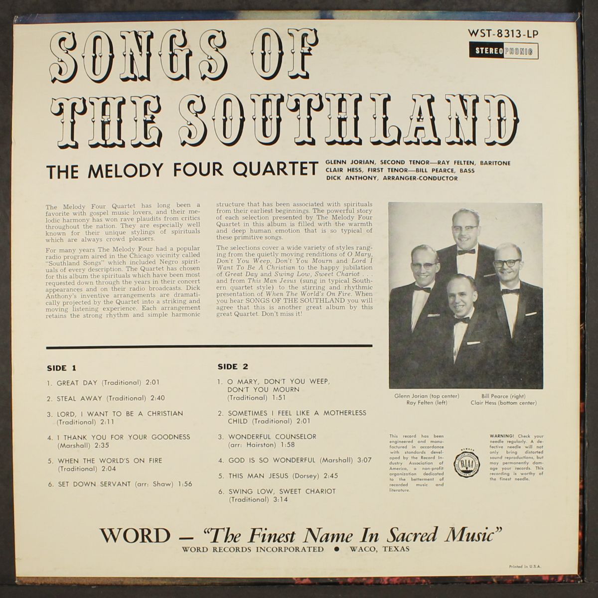 songs of the southland by MELODY FOUR
