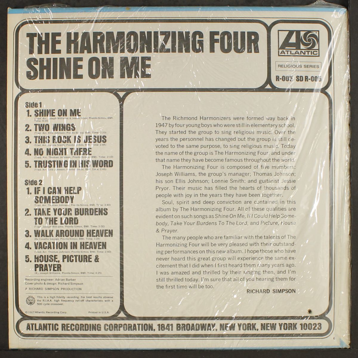 shine on me by HARMONIZING FOUR