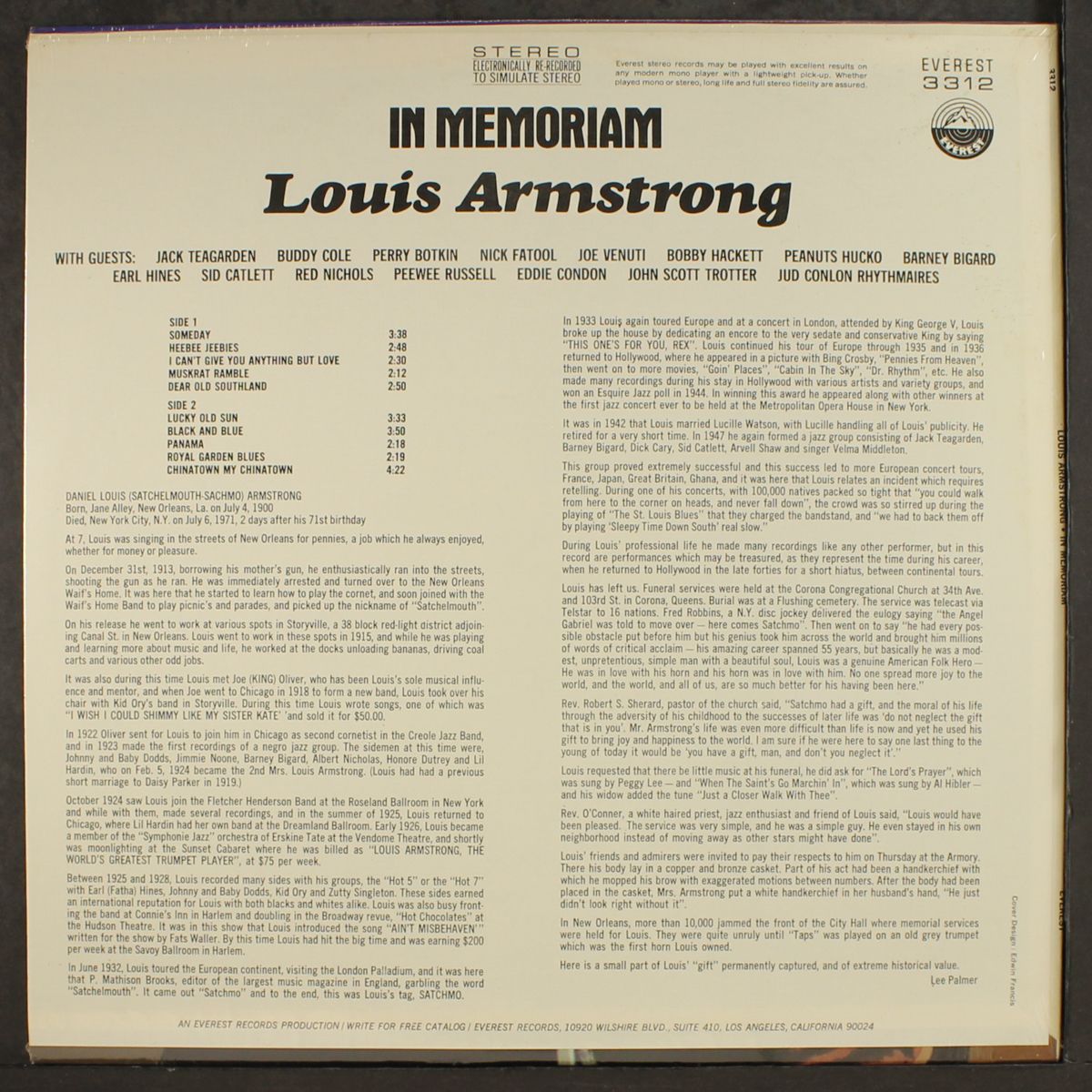 in memoriam by LOUIS ARMSTRONG
