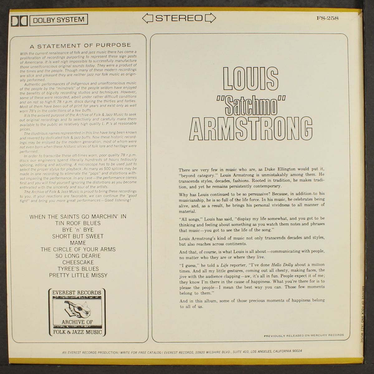 satchmo by LOUIS ARMSTRONG
