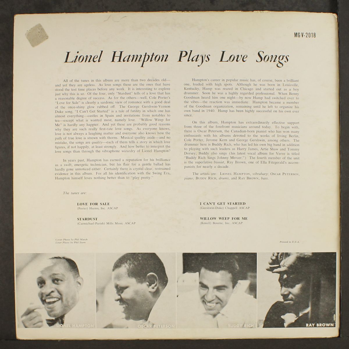 plays love songs by LIONEL HAMPTON