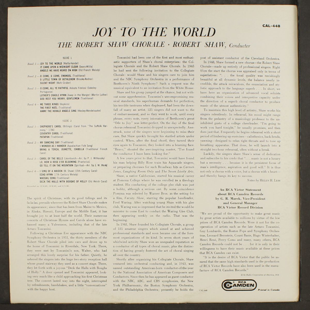 joy to the world by ROBERT SHAW CHORALE