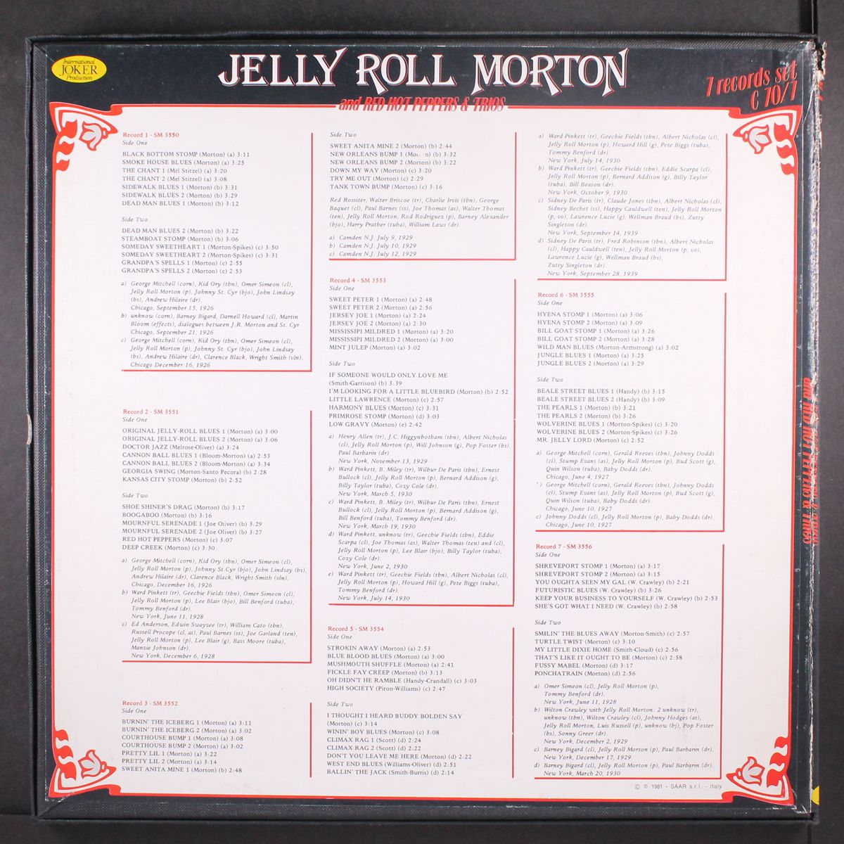 the saga of mister jelly lord by JELLY ROLL MORTON