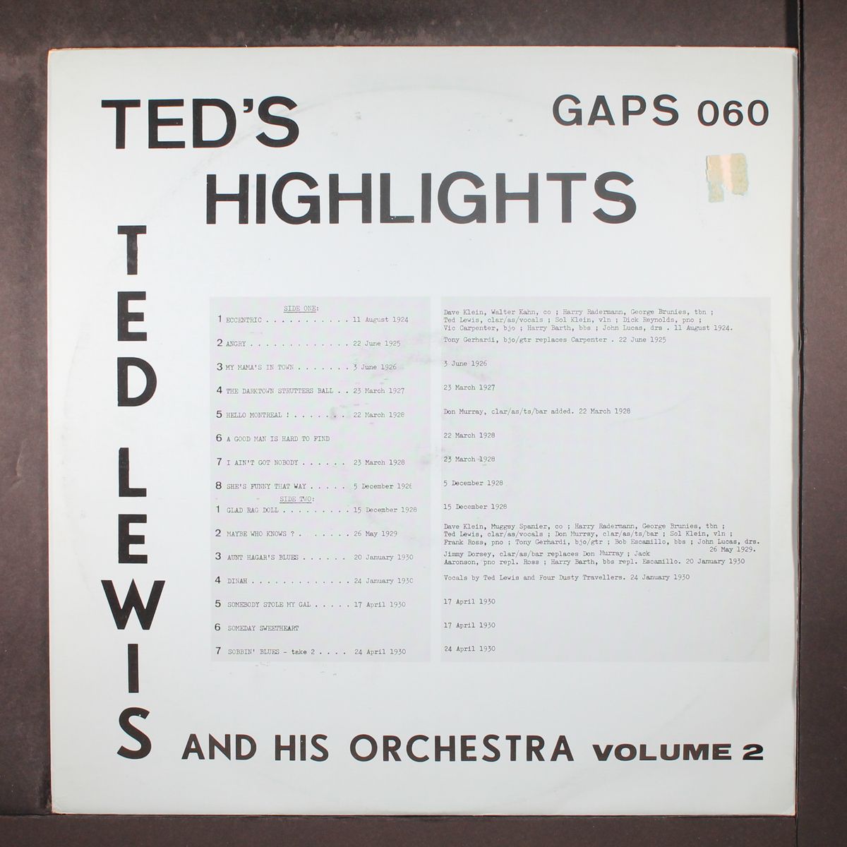 ted's highlights volume 2 by TED LEWIS