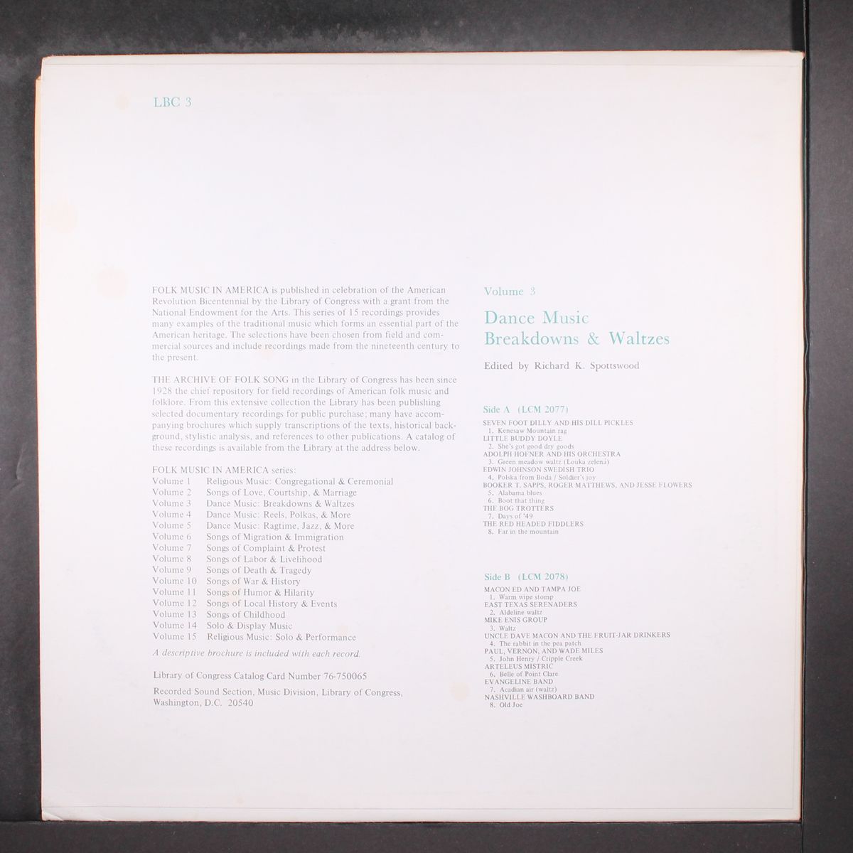 dance music: breakdowns & waltzes by VARIOUS