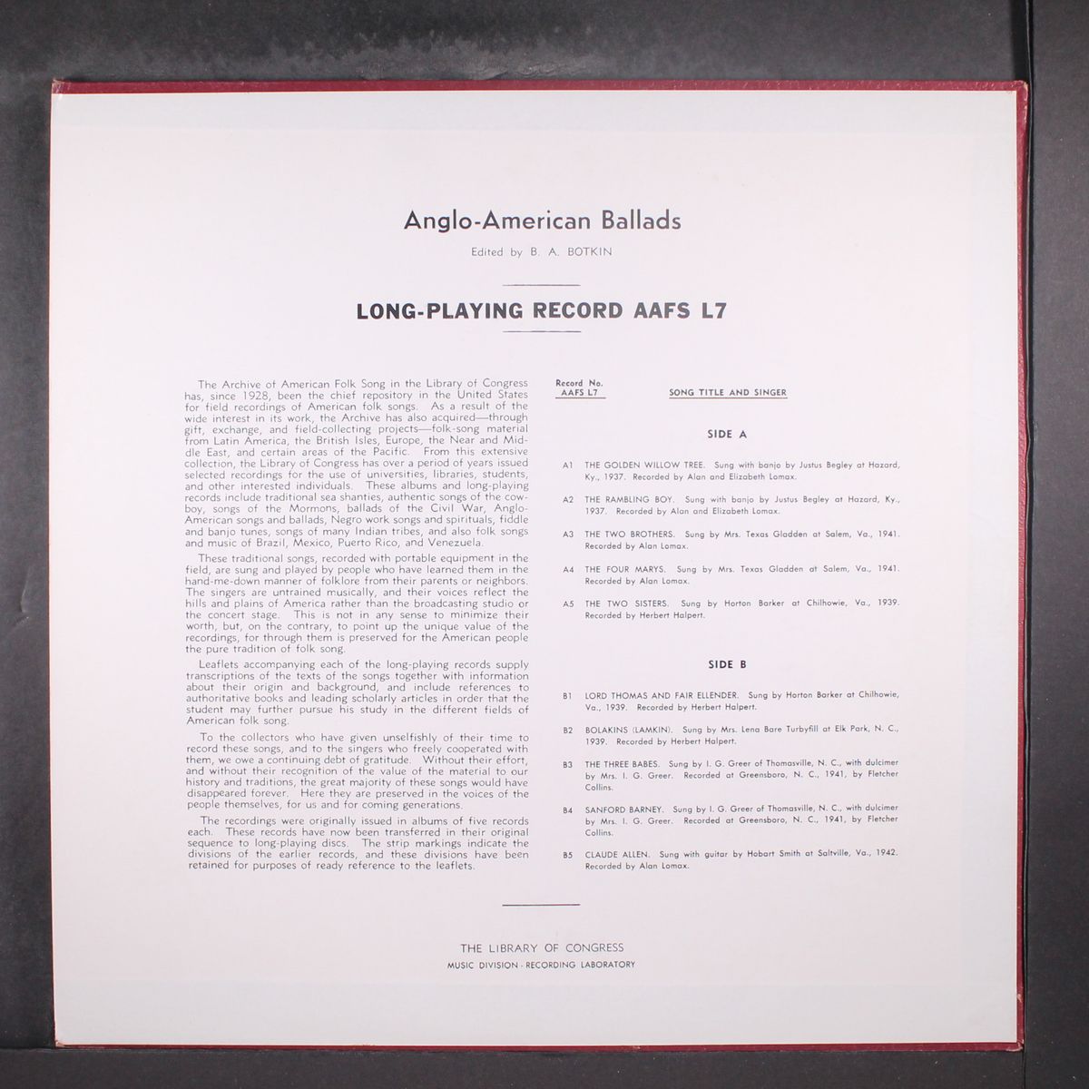 anglo-american ballads by VARIOUS