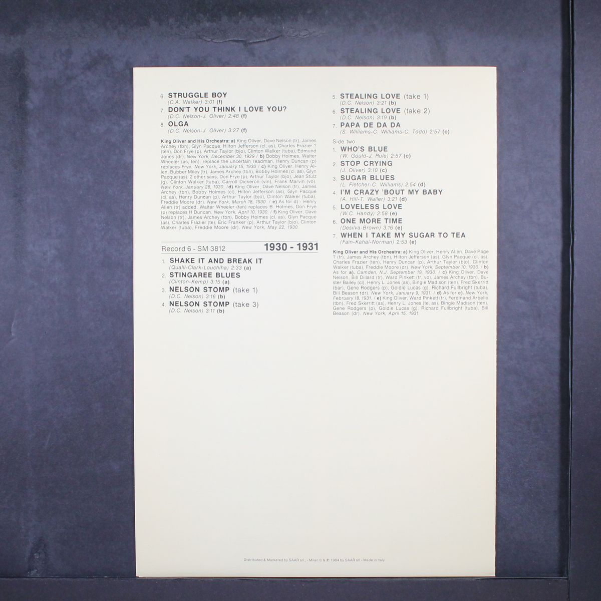 1923-1931 by KING OLIVER