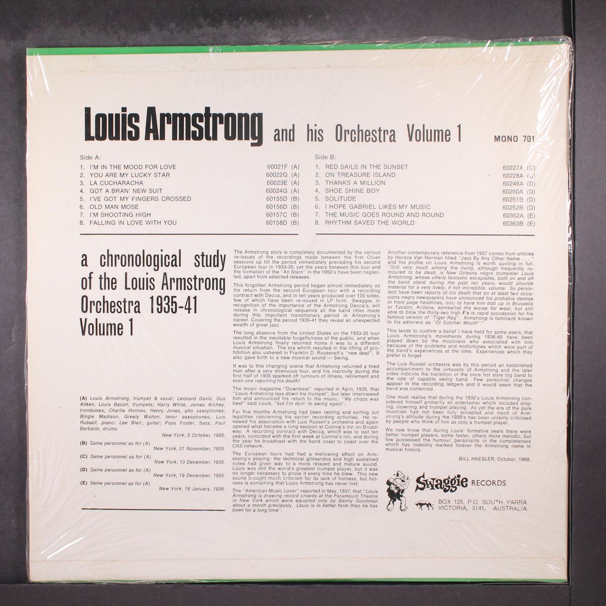 a chronological study 1935-41 vol. 1 by LOUIS ARMSTRONG