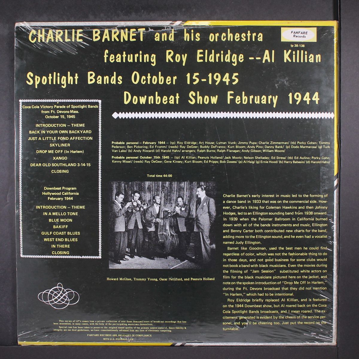 1944-45 broadcasts by CHARLIE BARNET