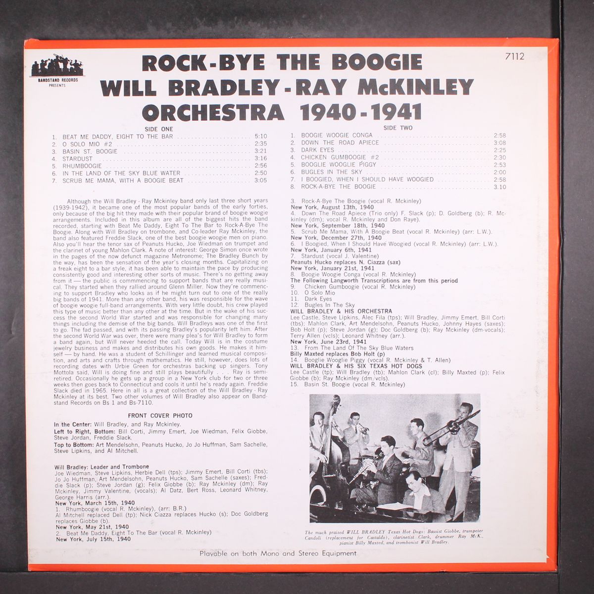 rock-a-bye the boogie by WILL BRADLEY/ MCKINLEY