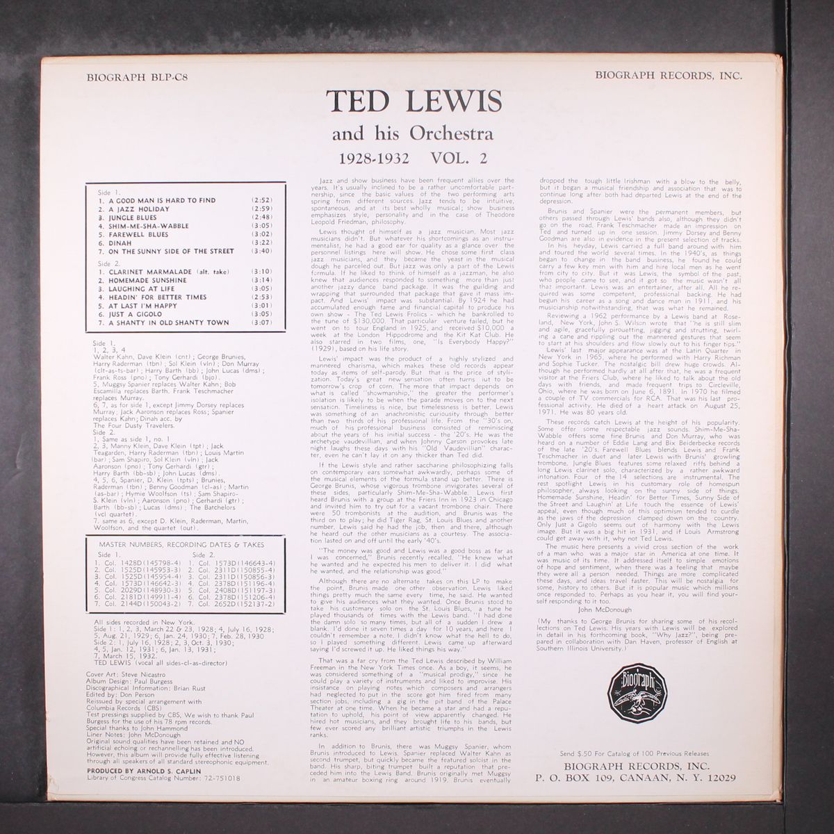 vol 2 1928-32 by TED LEWIS