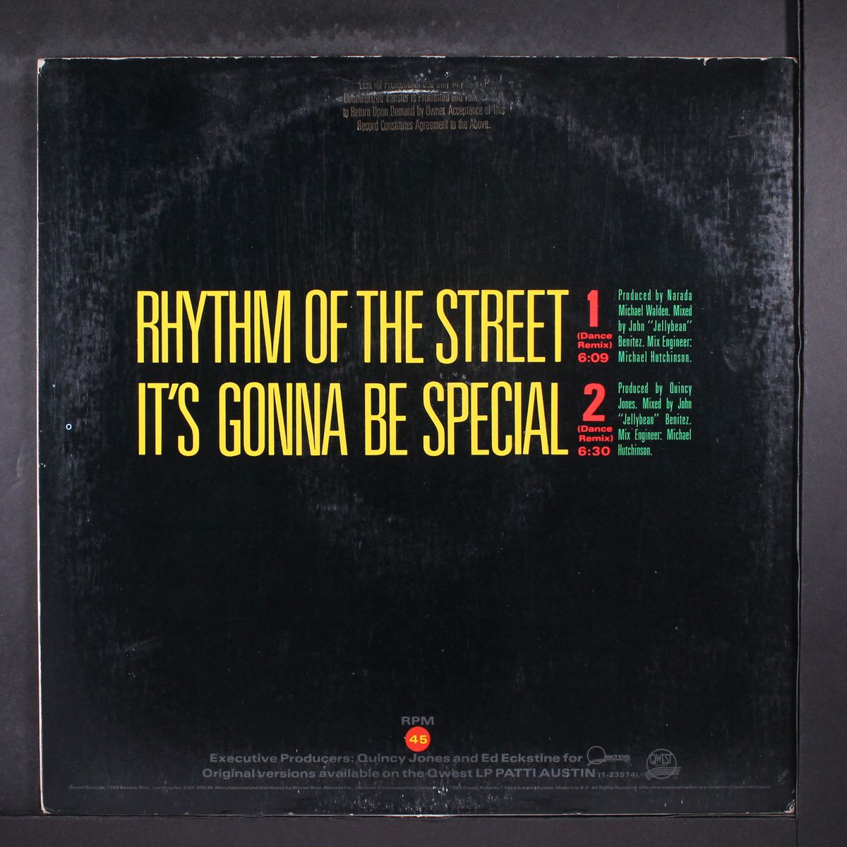 rhythm of the street / it's gonna be special by PATTI AUSTIN