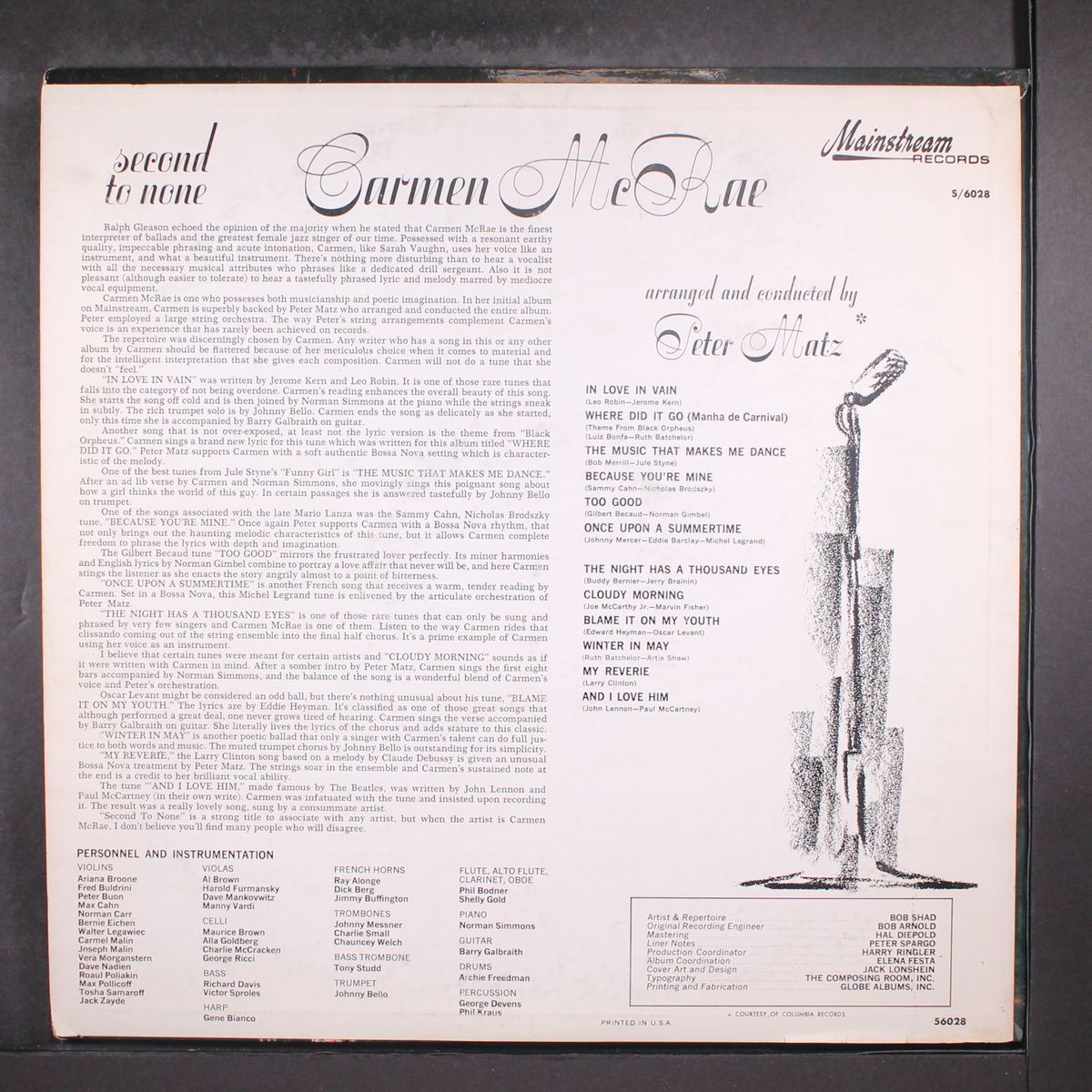 second to none by CARMEN MCRAE