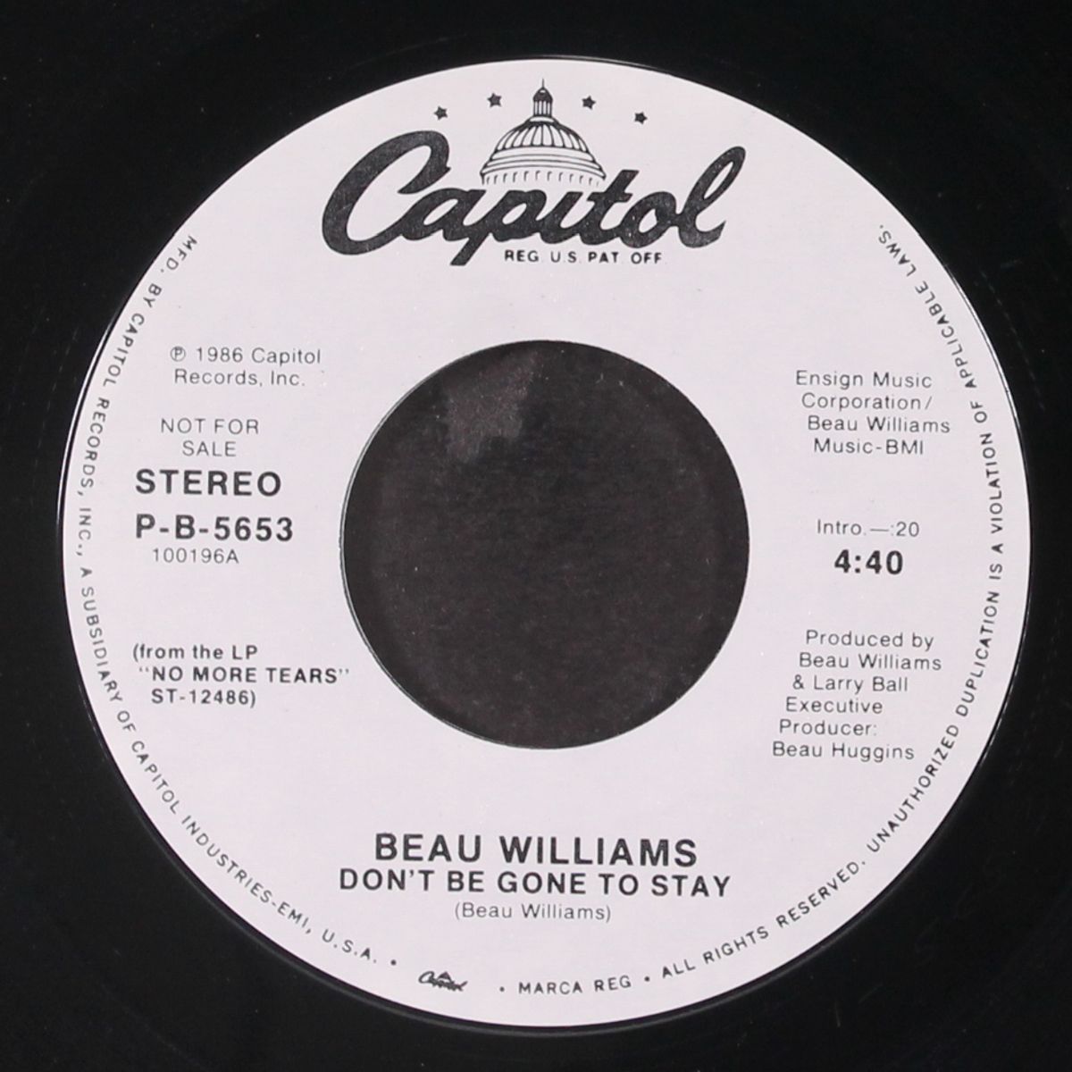 don't be gone to stay by BEAU WILLIAMS