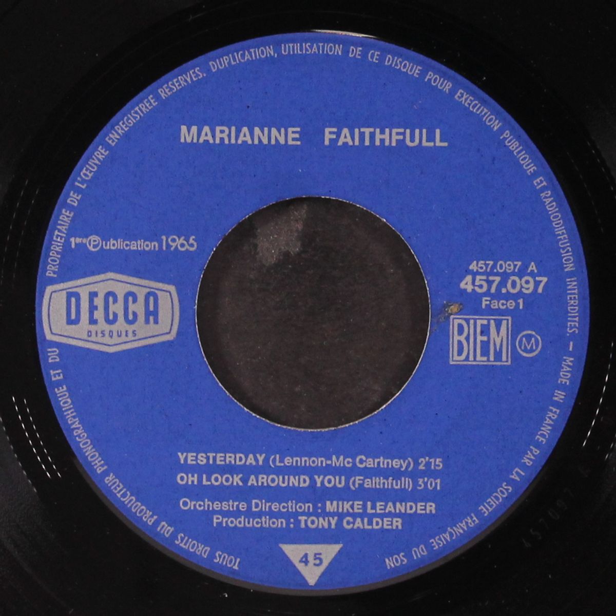 yesterday by MARIANNE FAITHFULL