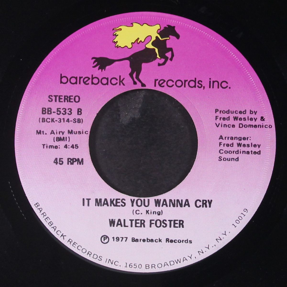the peanut man / it makes you wanna cry by WALTER FOSTER