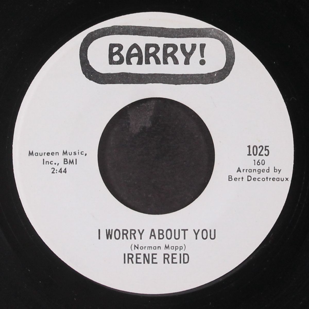 i worry about you / one for my baby by IRENE REID