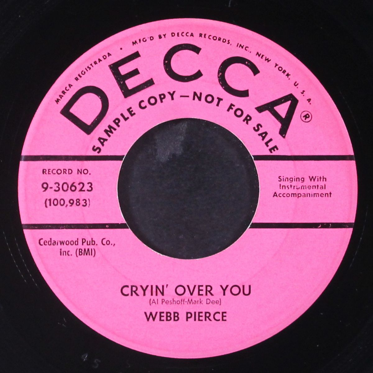 you'll come back / cryin' over you by WEBB PIERCE