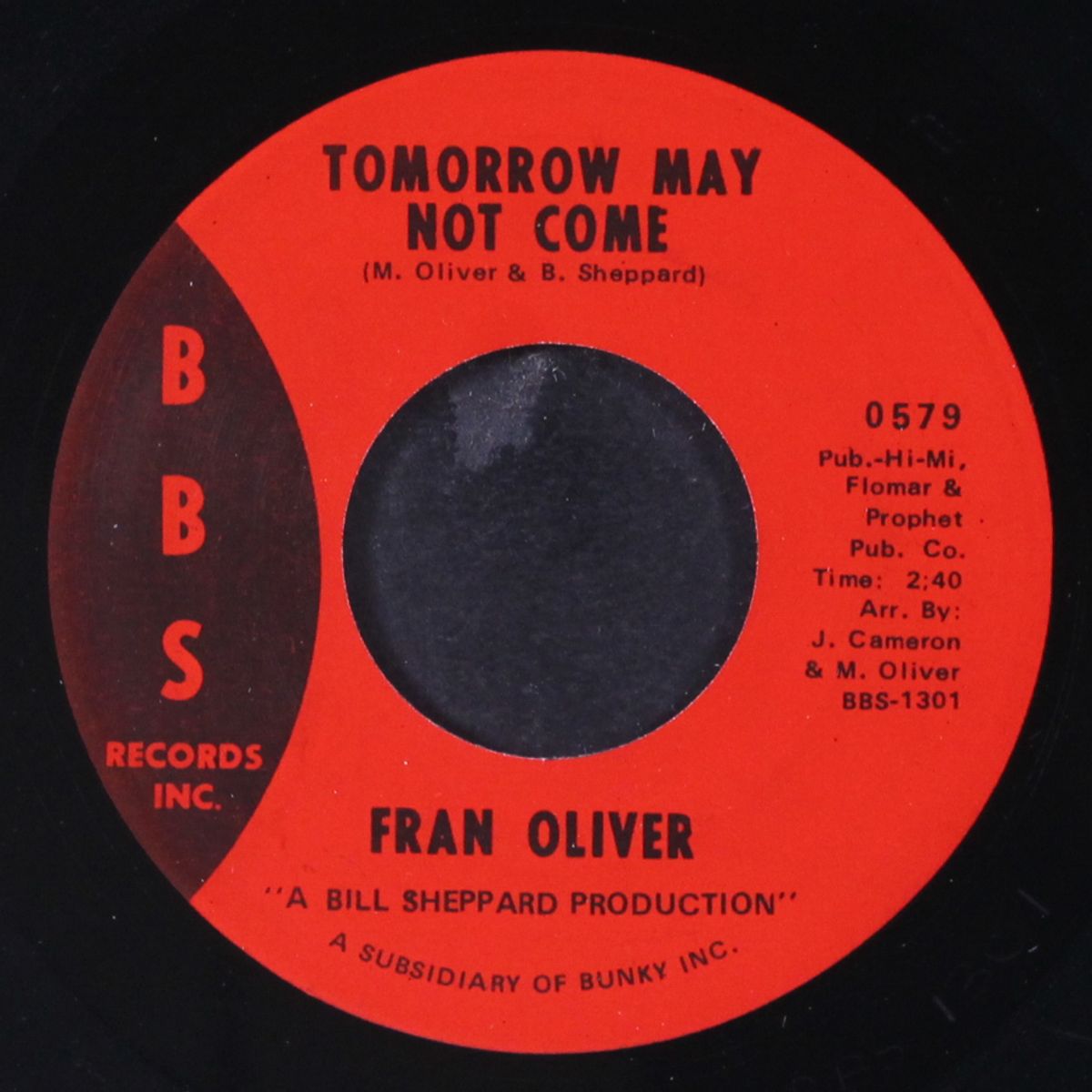 tomorrow may not come / you won't get away by FRAN OLIVER