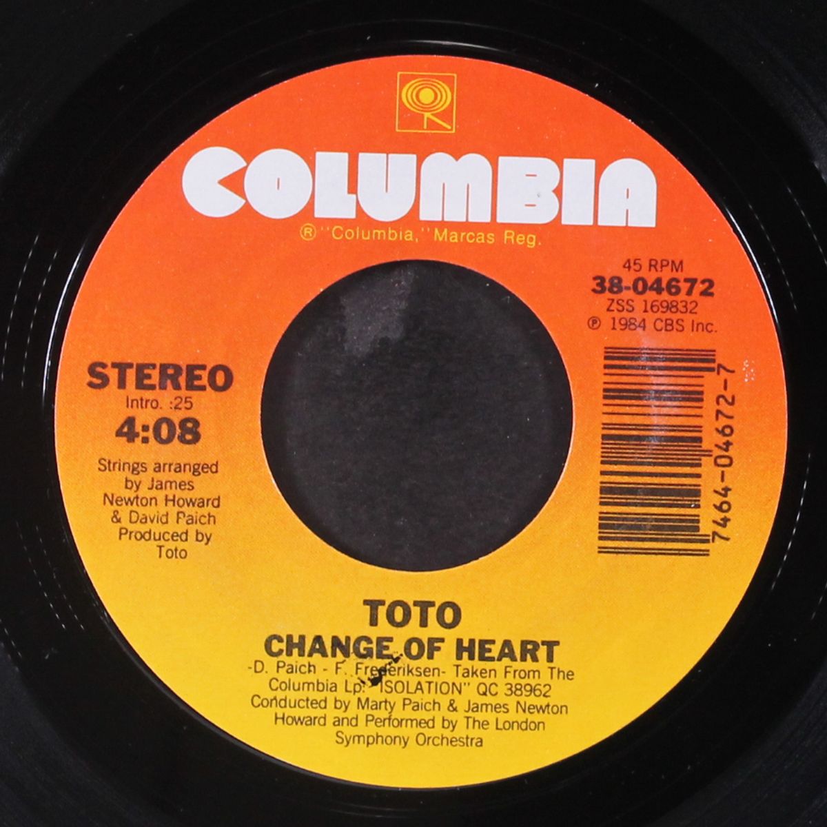 stranger in town / change of heart by TOTO