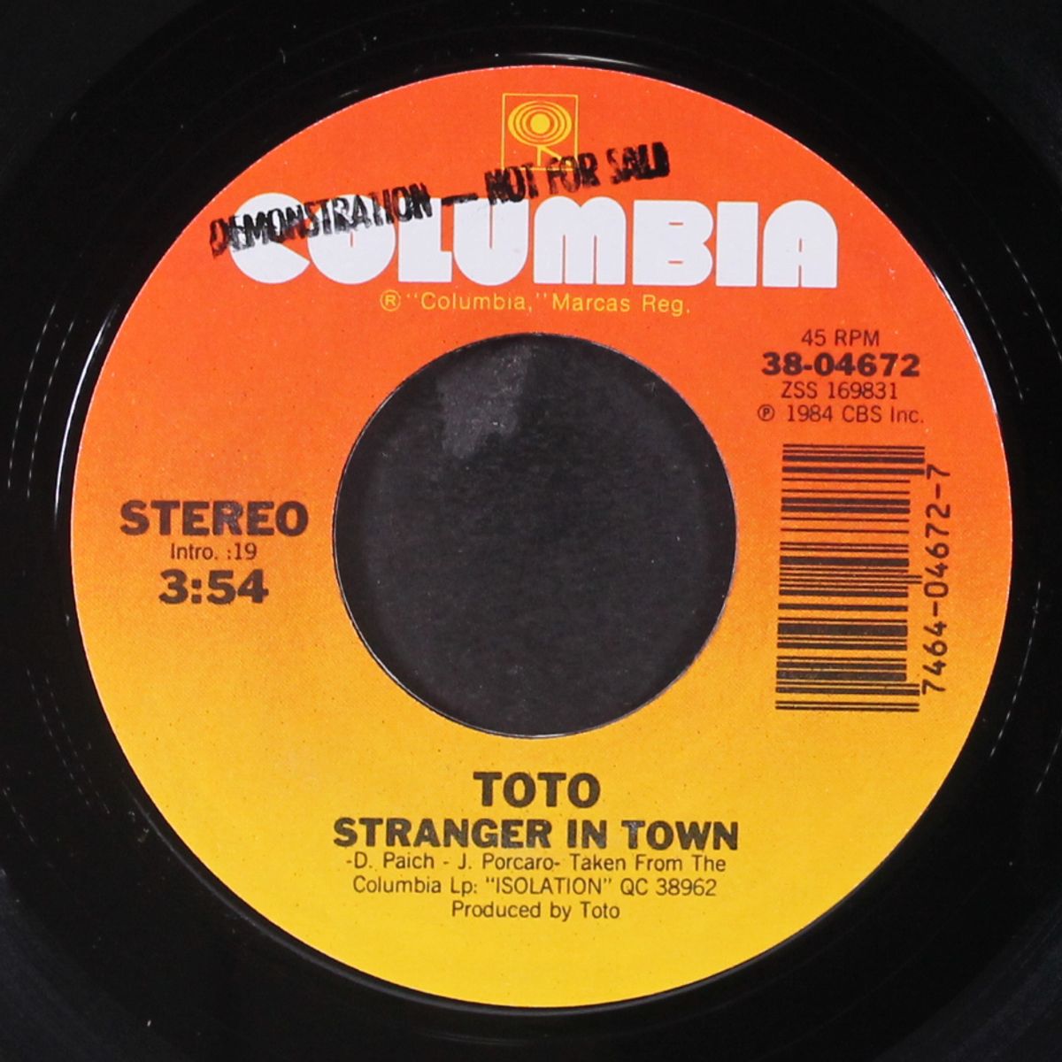 stranger in town / change of heart by TOTO