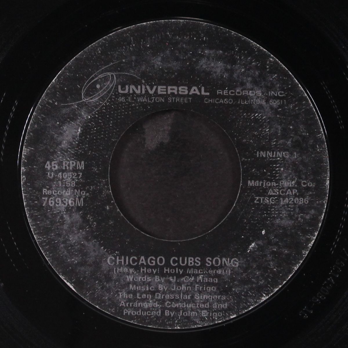 chicago cubs song by LEN DRESSLAR SINGERS