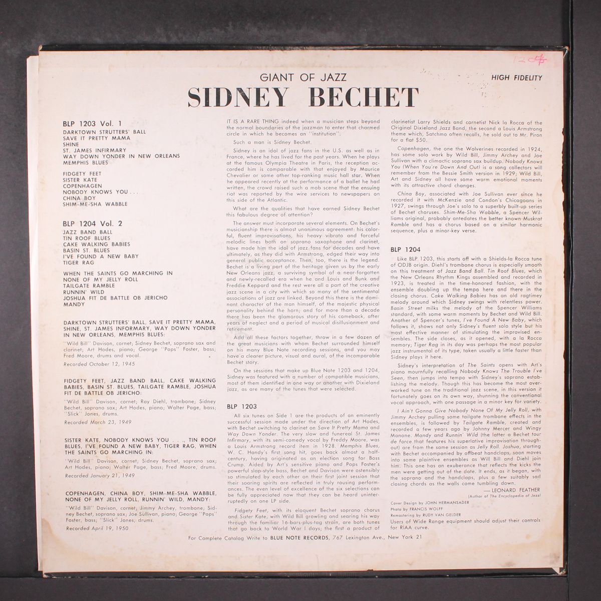 giant of jazz, vol. 2 by SIDNEY BECHET