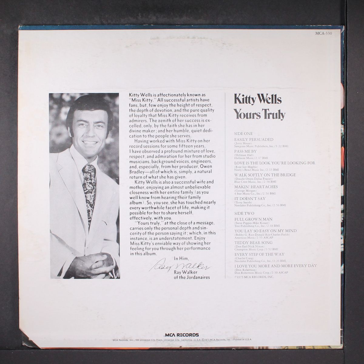 yours truly by KITTY WELLS