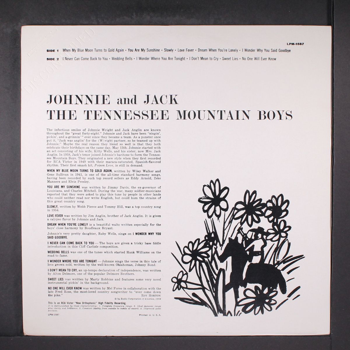 the tennessee mountain boys by JOHNNIE & JACK