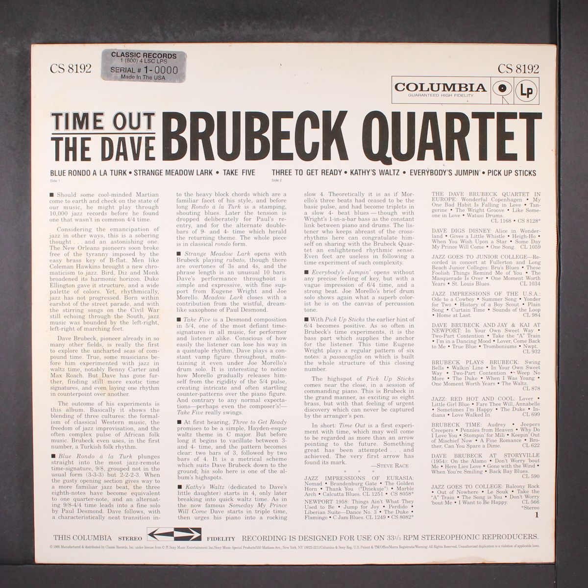 time out by DAVE BRUBECK