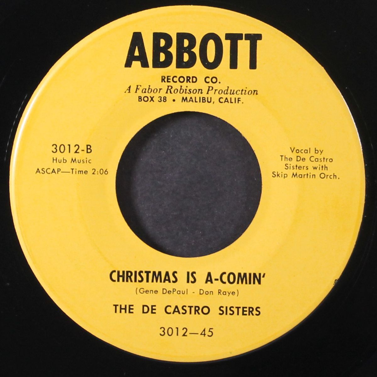 snowbound for christmas / christmas is a-comin' by DE CASTRO SISTERS