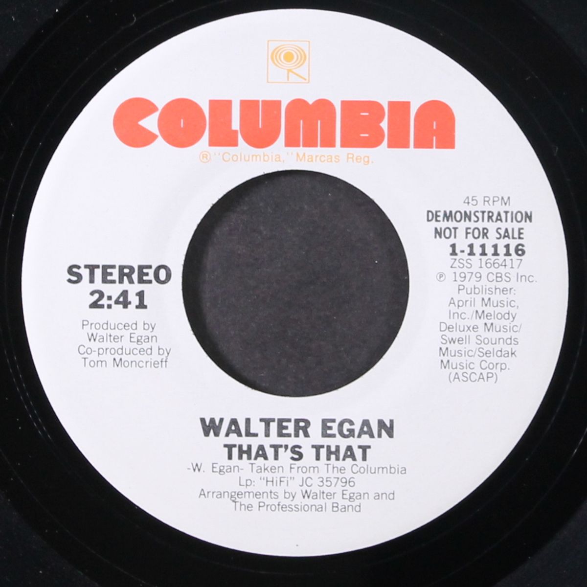 that's that / same by WALTER EGAN