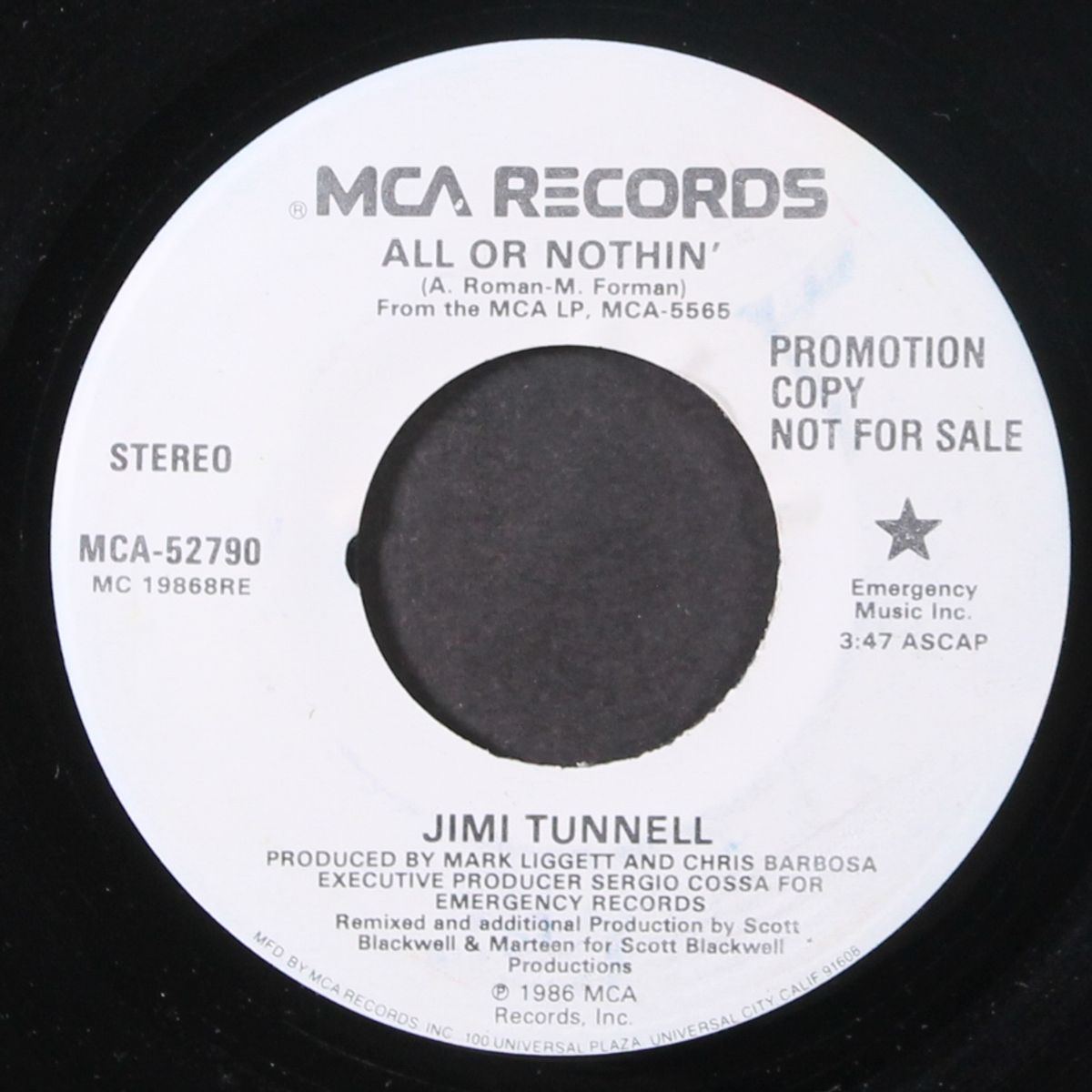 all or nothin' / same by JIMI TUNNELL