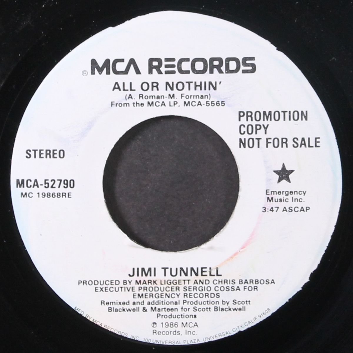 all or nothin' / same by JIMI TUNNELL
