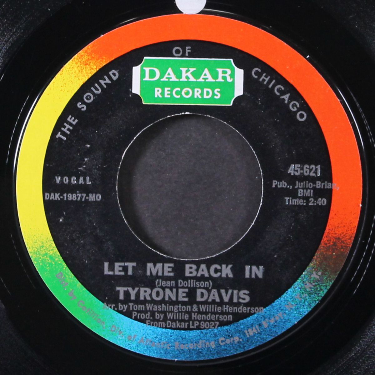 let me back in / love bones by TYRONE DAVIS