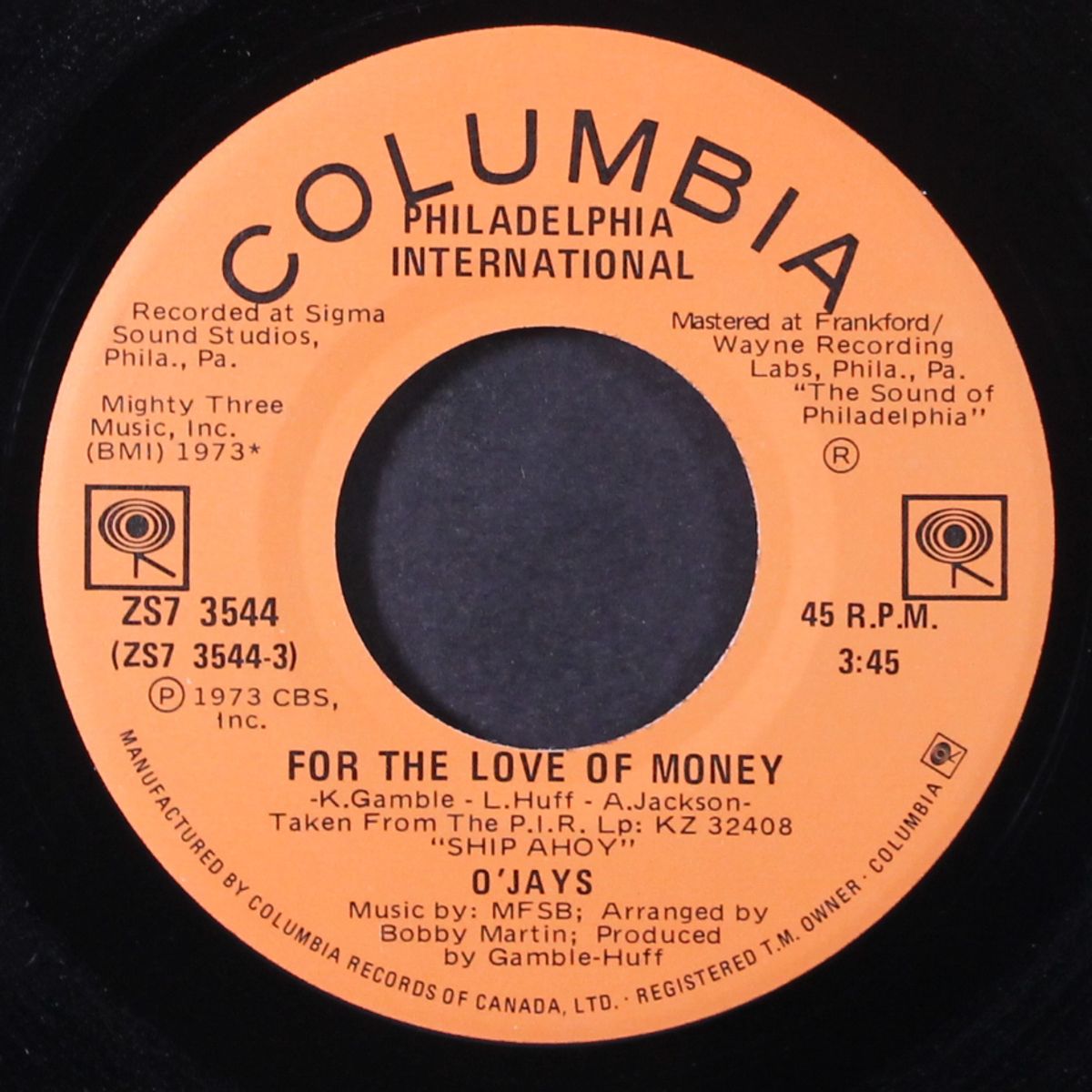 for the love of money / people keep tellin' me by O'JAYS