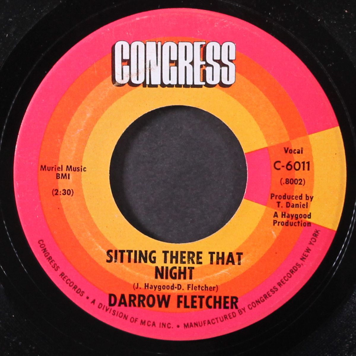 sitting there that night / i think i'm gonna write a song by DARROW FLETCHER